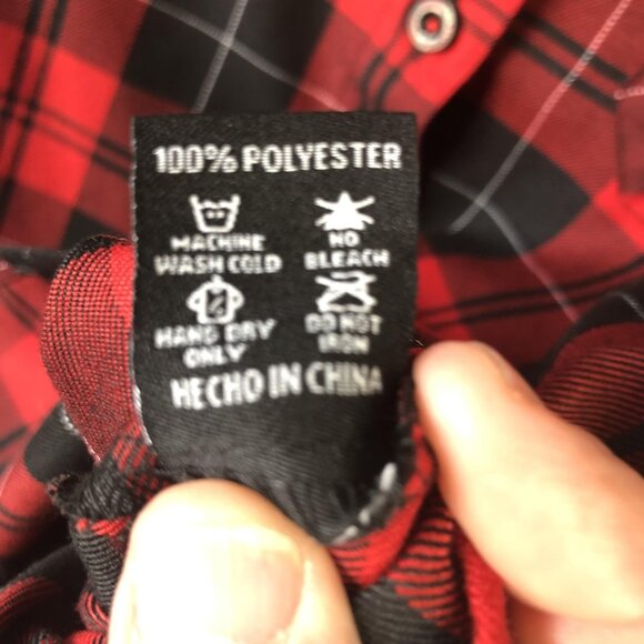 Dixxon Shirt Womens Small Red Black Plaid Flannel Long Sleeve Barrett-Jackson - Picture 8 of 16
